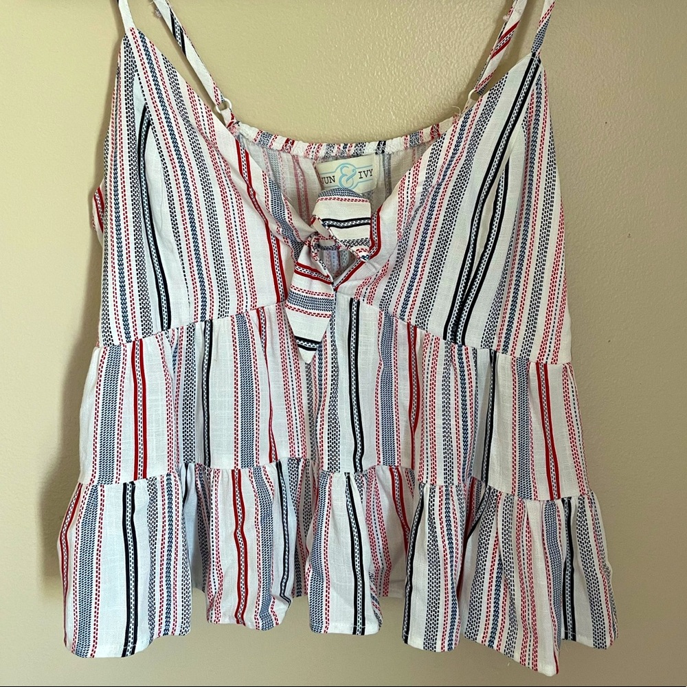 Francesca’s Red White & Blue Tank Top NWT
